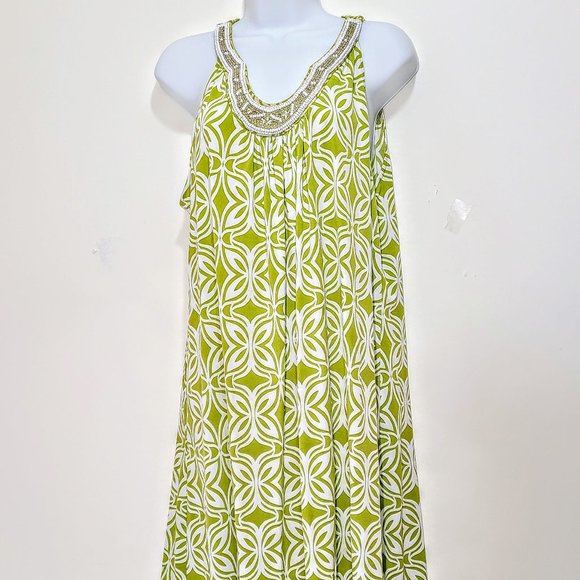 Apt. 9 Dresses & Skirts - EUC Apt 9 Tribal Print Embroidered Beaded Neckline
